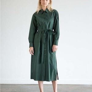 Mijeong Park Long Sleeve Shirt Dress with Waist Tie XS to P Medium